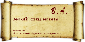 Benkóczky Anzelm névjegykártya